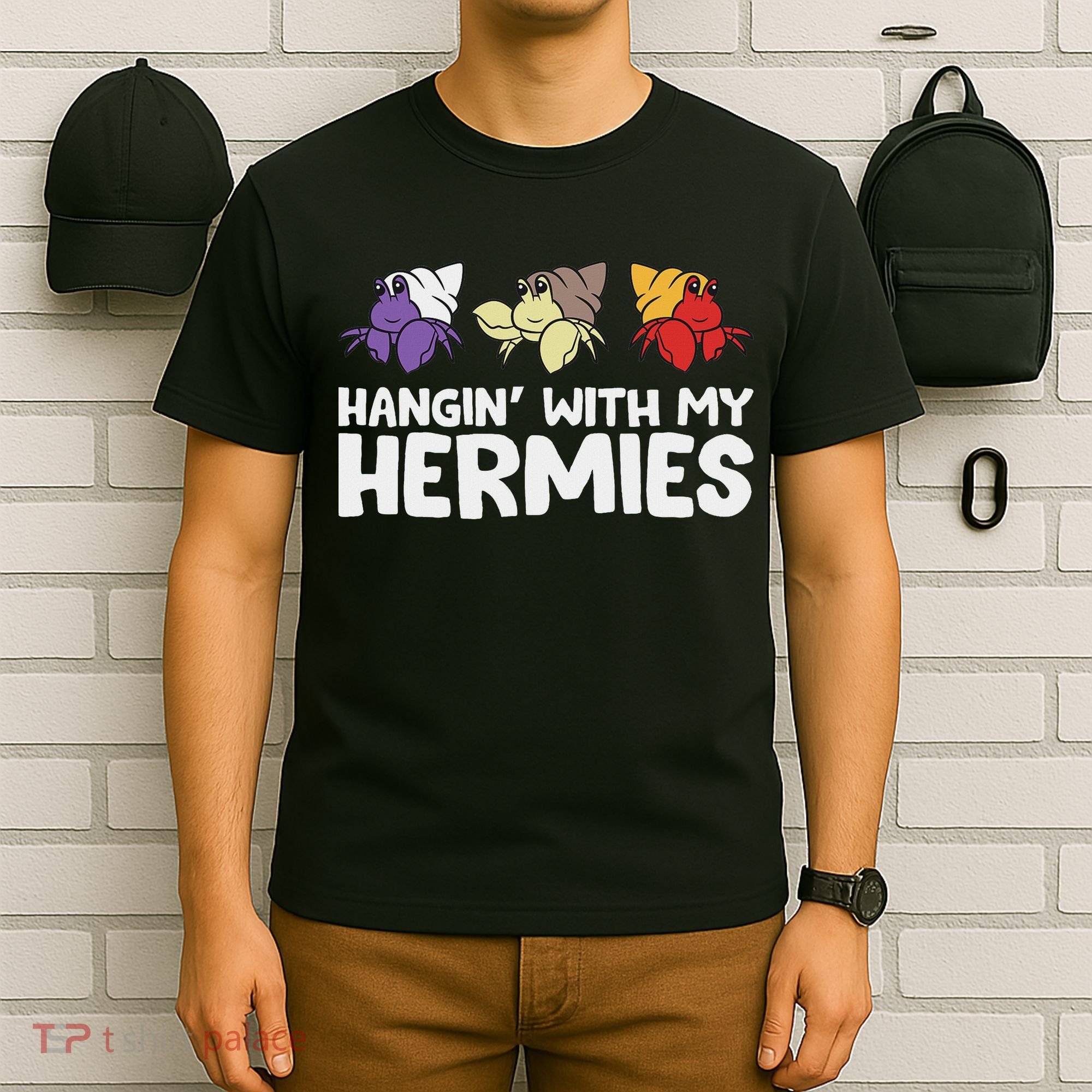 Funny Hermit Crabs Lover Gifts Hermit Crab Owner Black, Casual Humorous Pet T-Shirt
