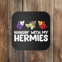 Funny Hermit Crabs Lover Gifts Hermit Crab Owner Black, Casual Humorous Pet Coaster thumb 0