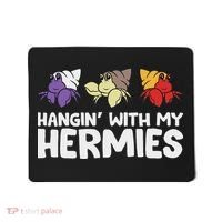 Funny Hermit Crabs Lover Gifts Hermit Crab Owner Black, Casual Humorous Pet Mousepad thumb 0