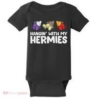 Funny Hermit Crabs Lover Gifts Hermit Crab Owner Black, Casual Humorous Pet Baby Bodysuit thumb 0