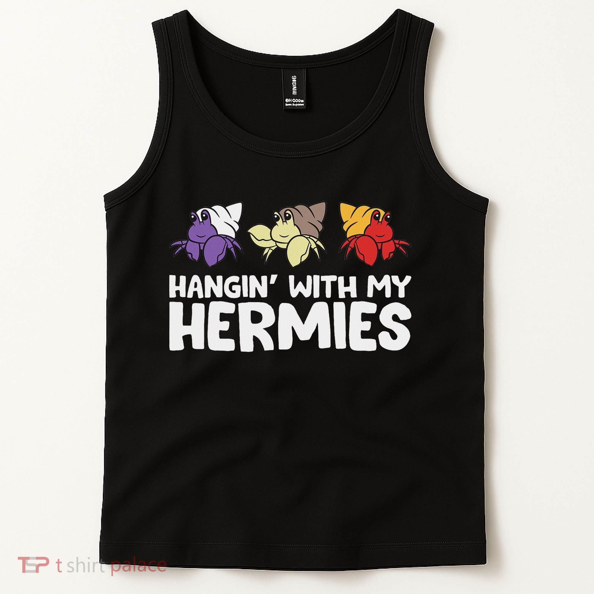 Funny Hermit Crabs Lover Gifts Hermit Crab Owner Black, Casual Humorous Pet Tank Top