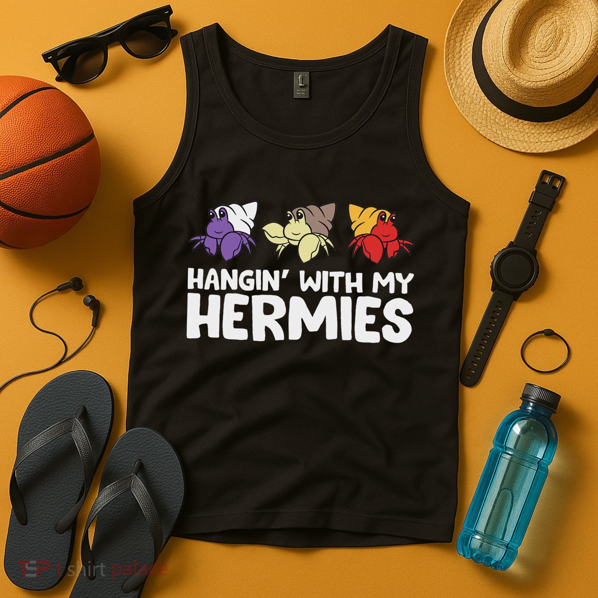 Funny Hermit Crabs Lover Gifts Hermit Crab Owner Black, Casual Humorous Pet Tank Top