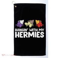 Funny Hermit Crabs Lover Gifts Hermit Crab Owner Black, Casual Humorous Pet Golf Towel thumb 0