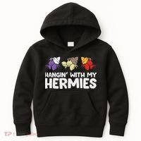 Funny Hermit Crabs Lover Gifts Hermit Crab Owner Black, Casual Humorous Pet Kids Hoodie thumb 0