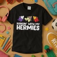 Funny Hermit Crabs Lover Gifts Hermit Crab Owner Black, Casual Humorous Pet Kids T-Shirt thumb 3