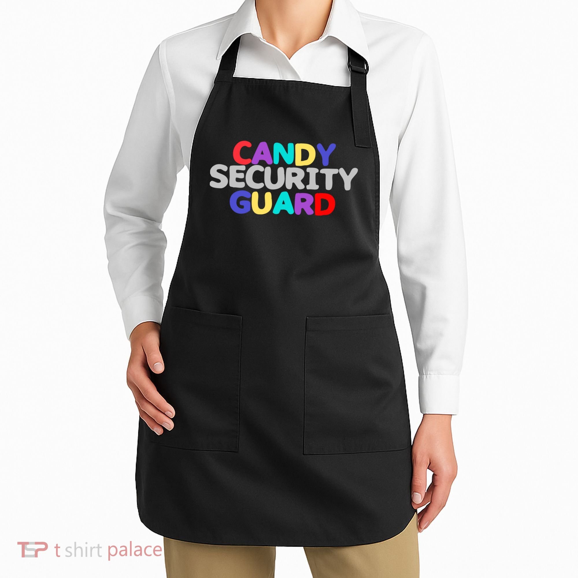 Funny Halloween, Cute Halloween, Candy Security Guard Apron