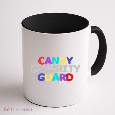 Funny Halloween, Cute Halloween, Candy Security Guard Coffee Mug back