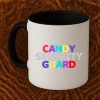 Funny Halloween, Cute Halloween, Candy Security Guard Coffee Mug thumb 2