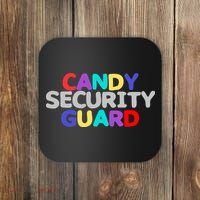 Funny Halloween, Cute Halloween, Candy Security Guard Coaster thumb 0