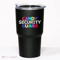 Funny Halloween, Cute Halloween, Candy Security Guard Tumbler thumb 0