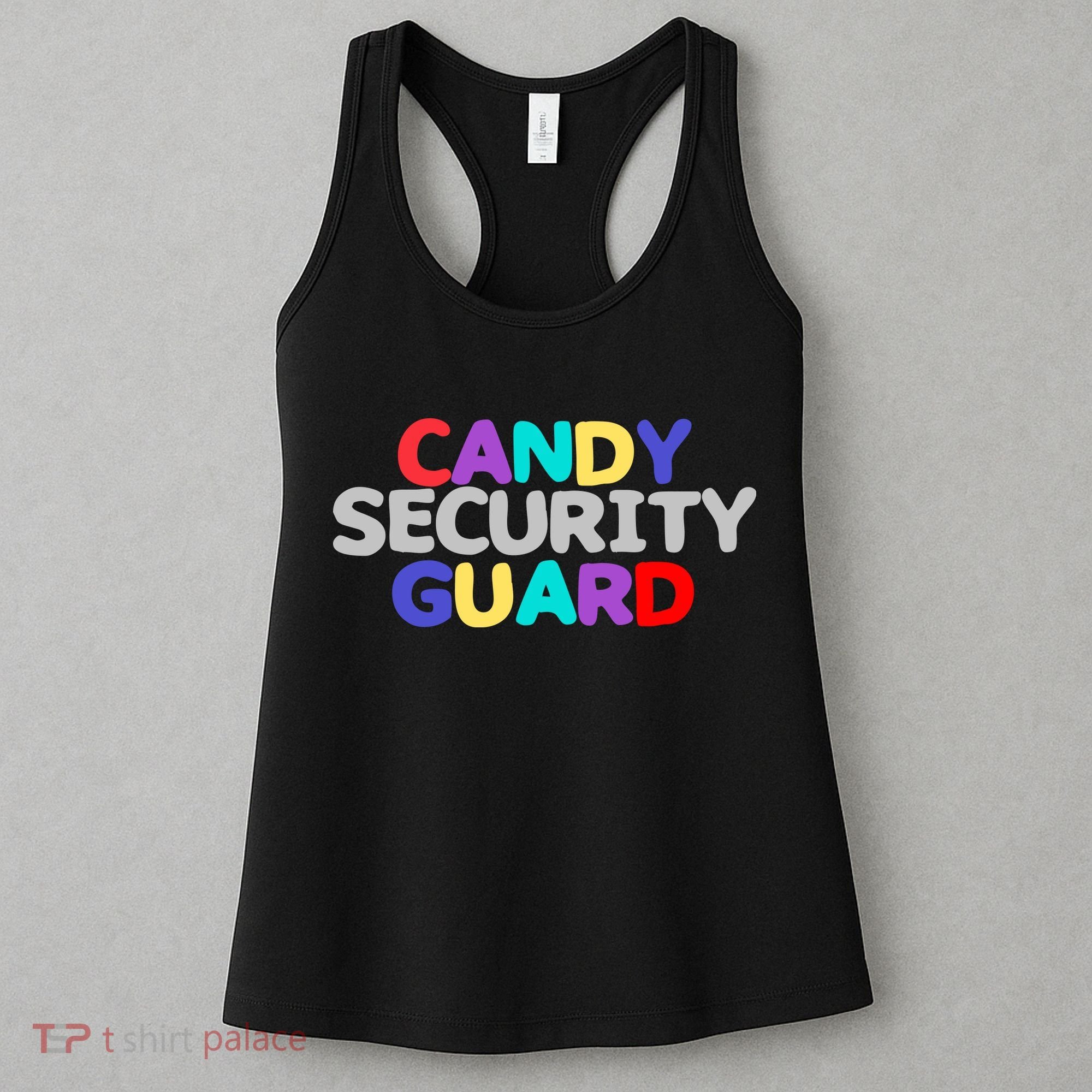 Funny Halloween, Cute Halloween, Candy Security Guard Women's Tank Top