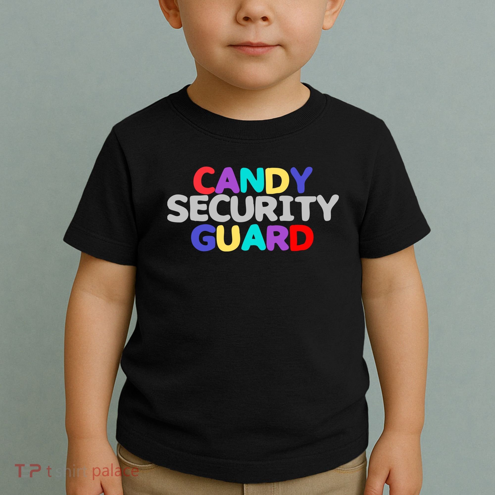 Funny Halloween, Cute Halloween, Candy Security Guard Toddler T-Shirt