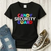 Funny Halloween, Cute Halloween, Candy Security Guard Women's T-Shirt thumb 3