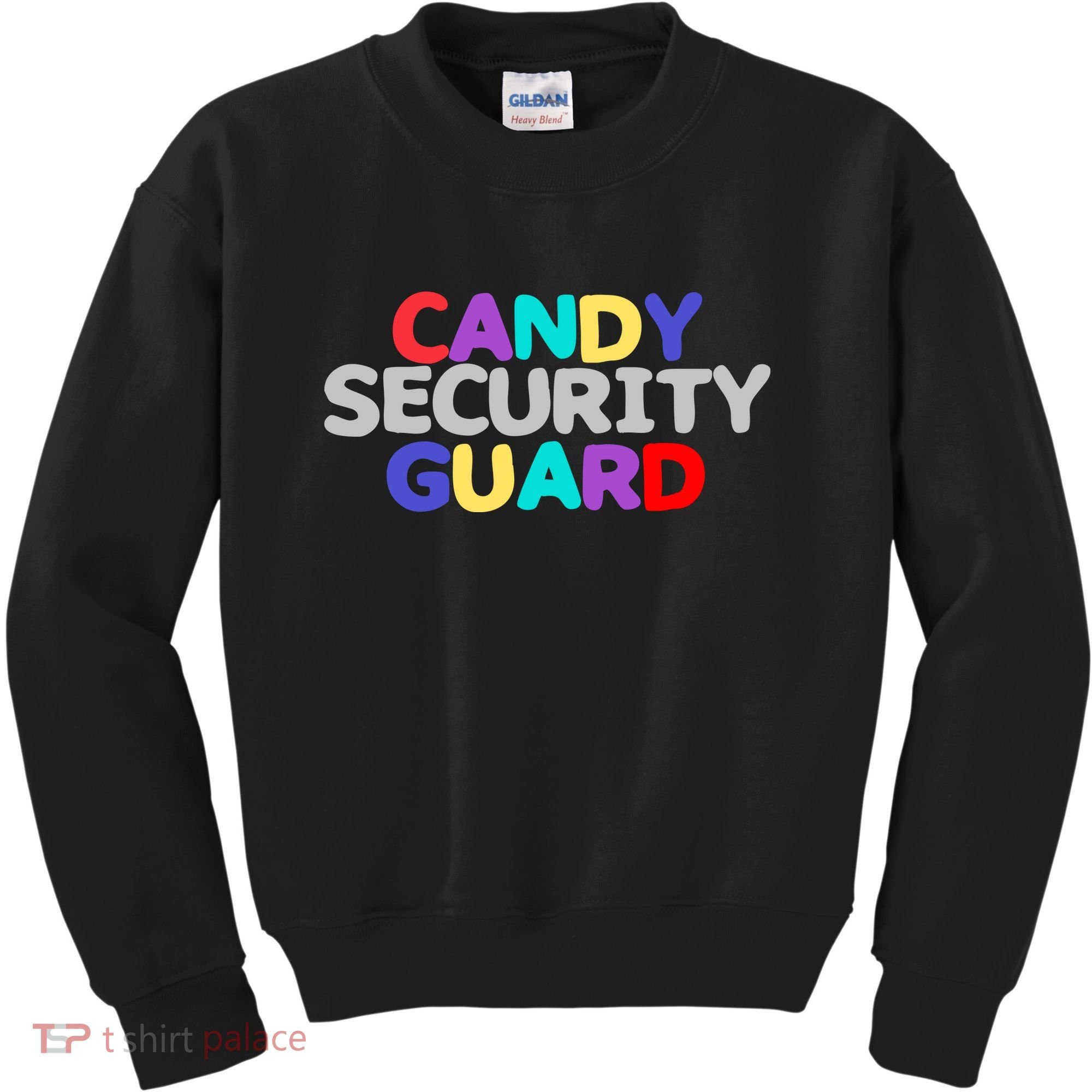 Funny Halloween, Cute Halloween, Candy Security Guard Kids Sweatshirt