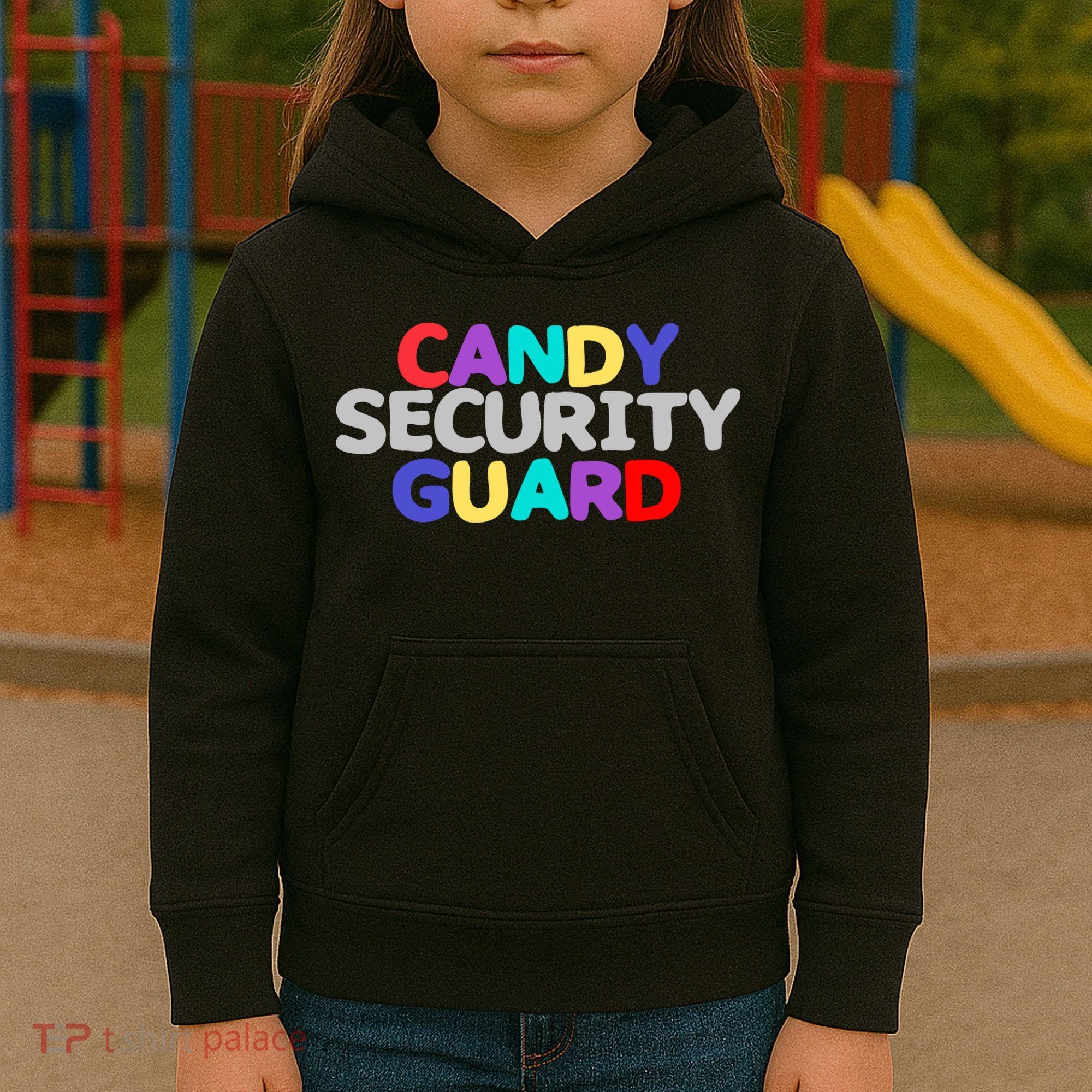 Funny Halloween, Cute Halloween, Candy Security Guard Kids Hoodie