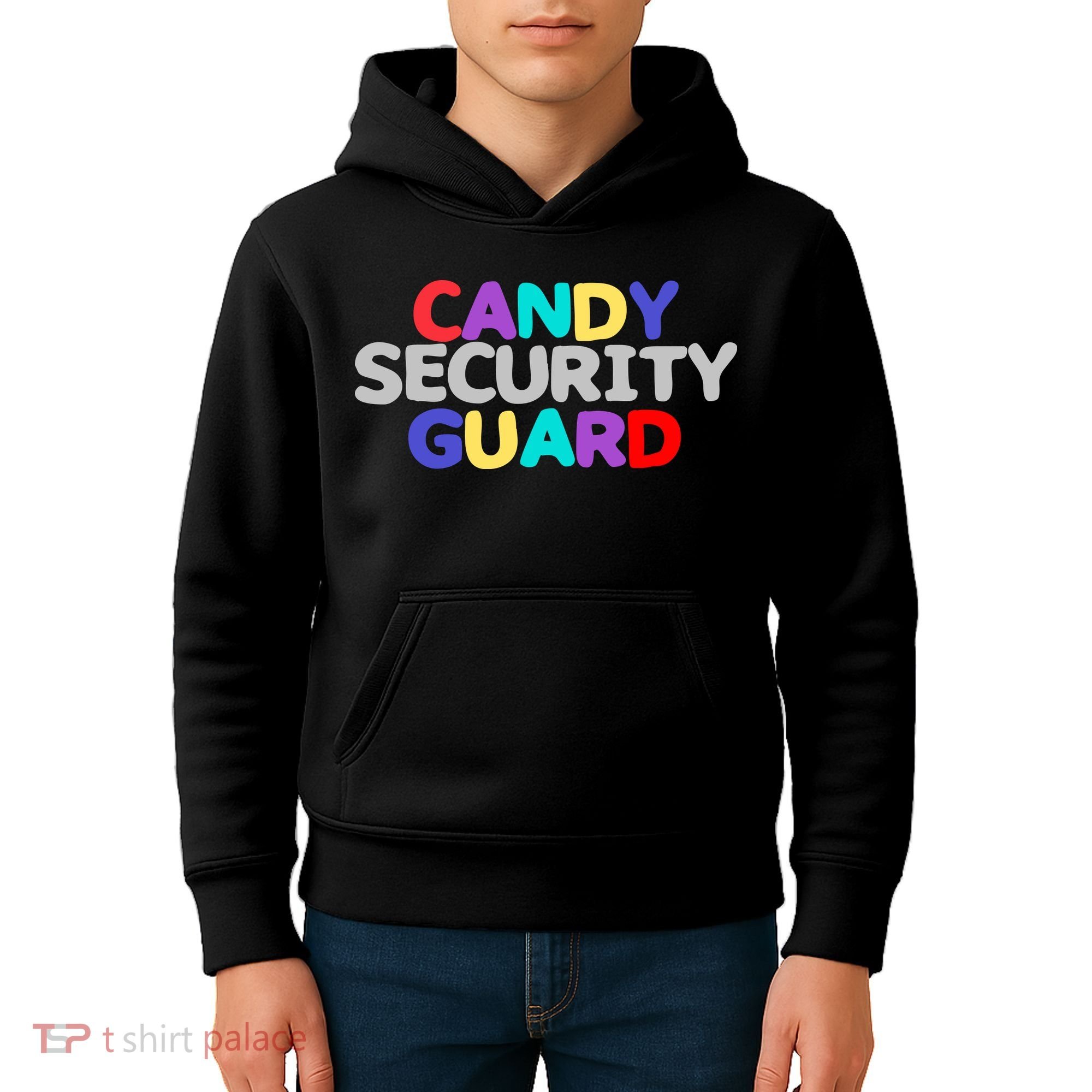 Funny Halloween, Cute Halloween, Candy Security Guard Kids Hoodie