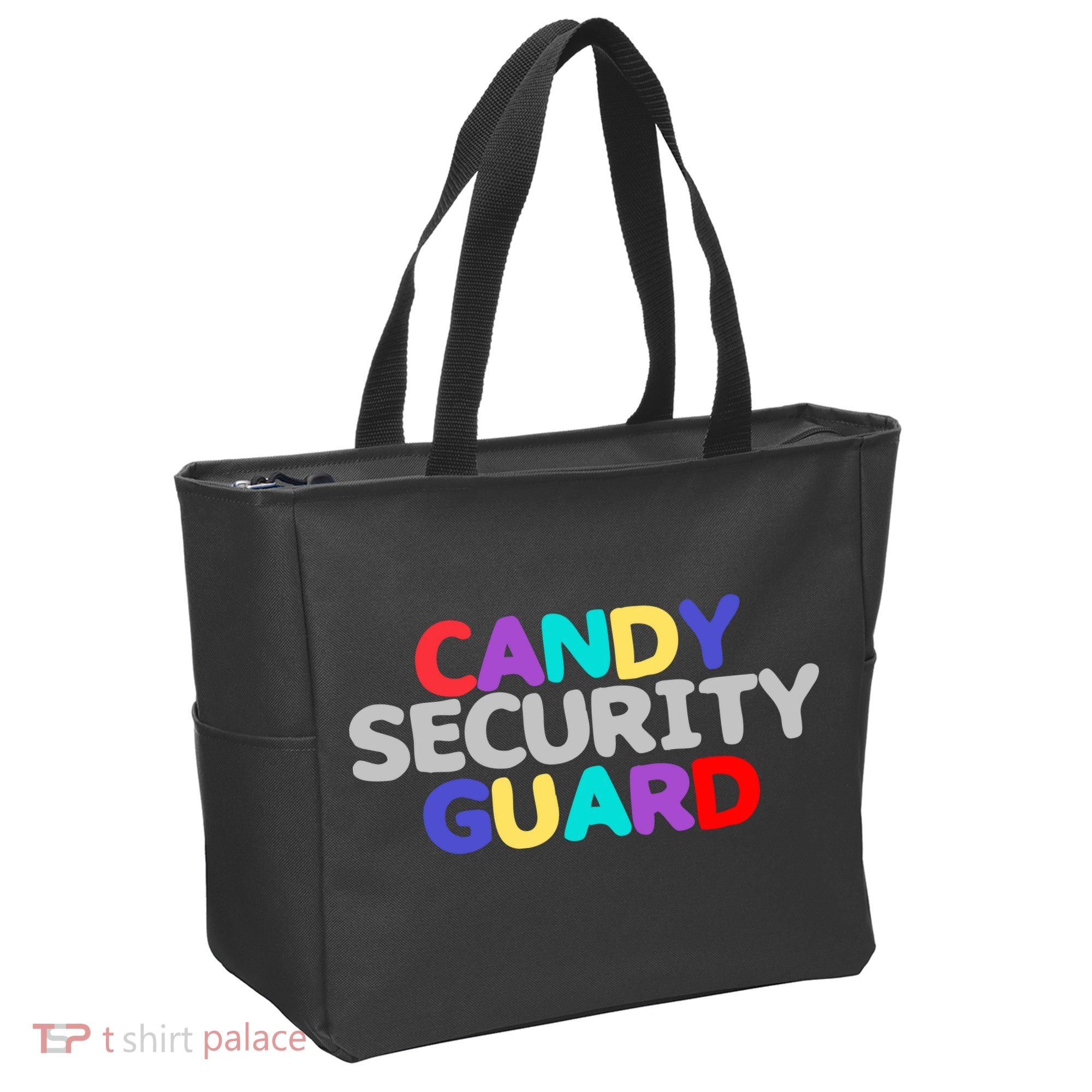 Funny Halloween, Cute Halloween, Candy Security Guard Tote Bag