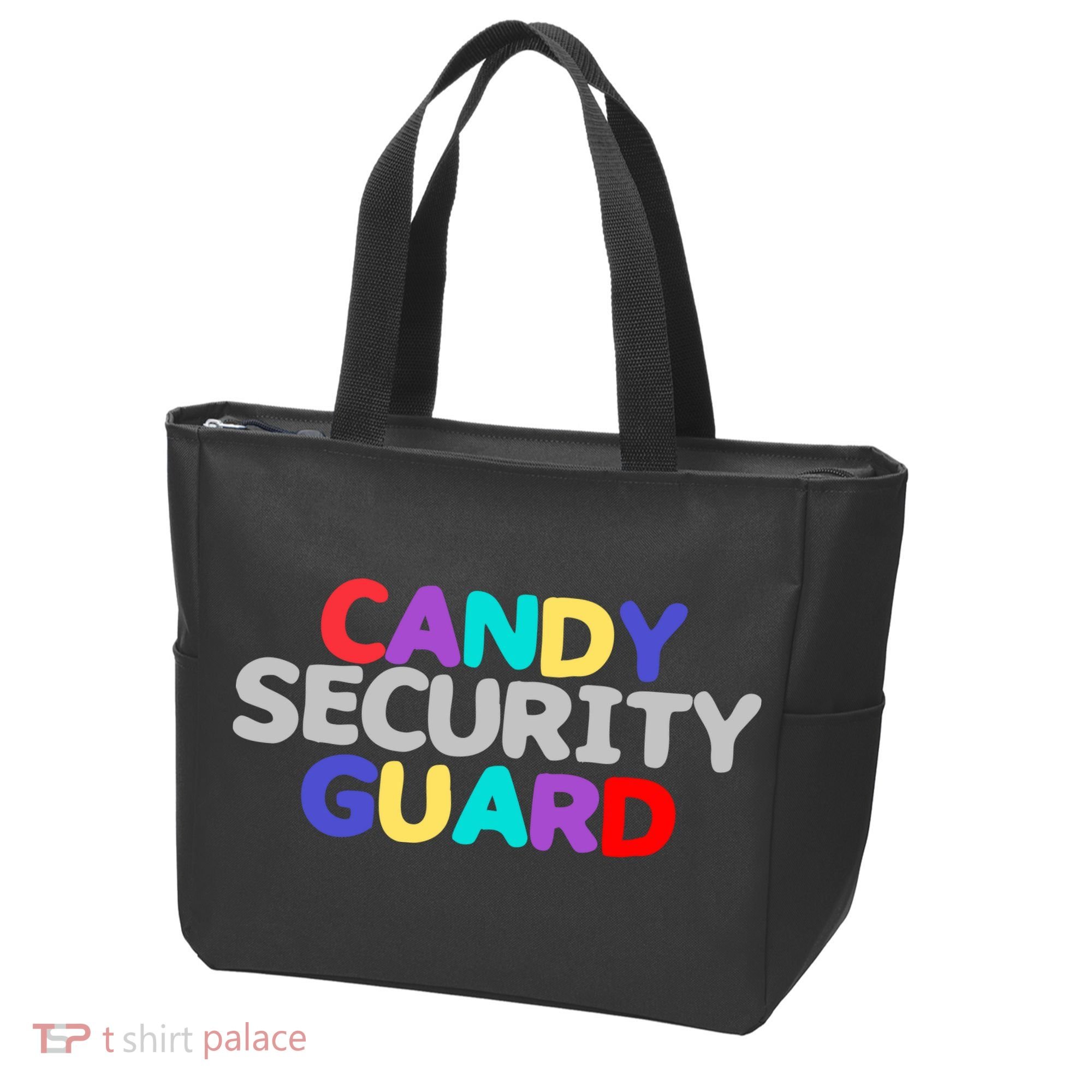Funny Halloween, Cute Halloween, Candy Security Guard Tote Bag