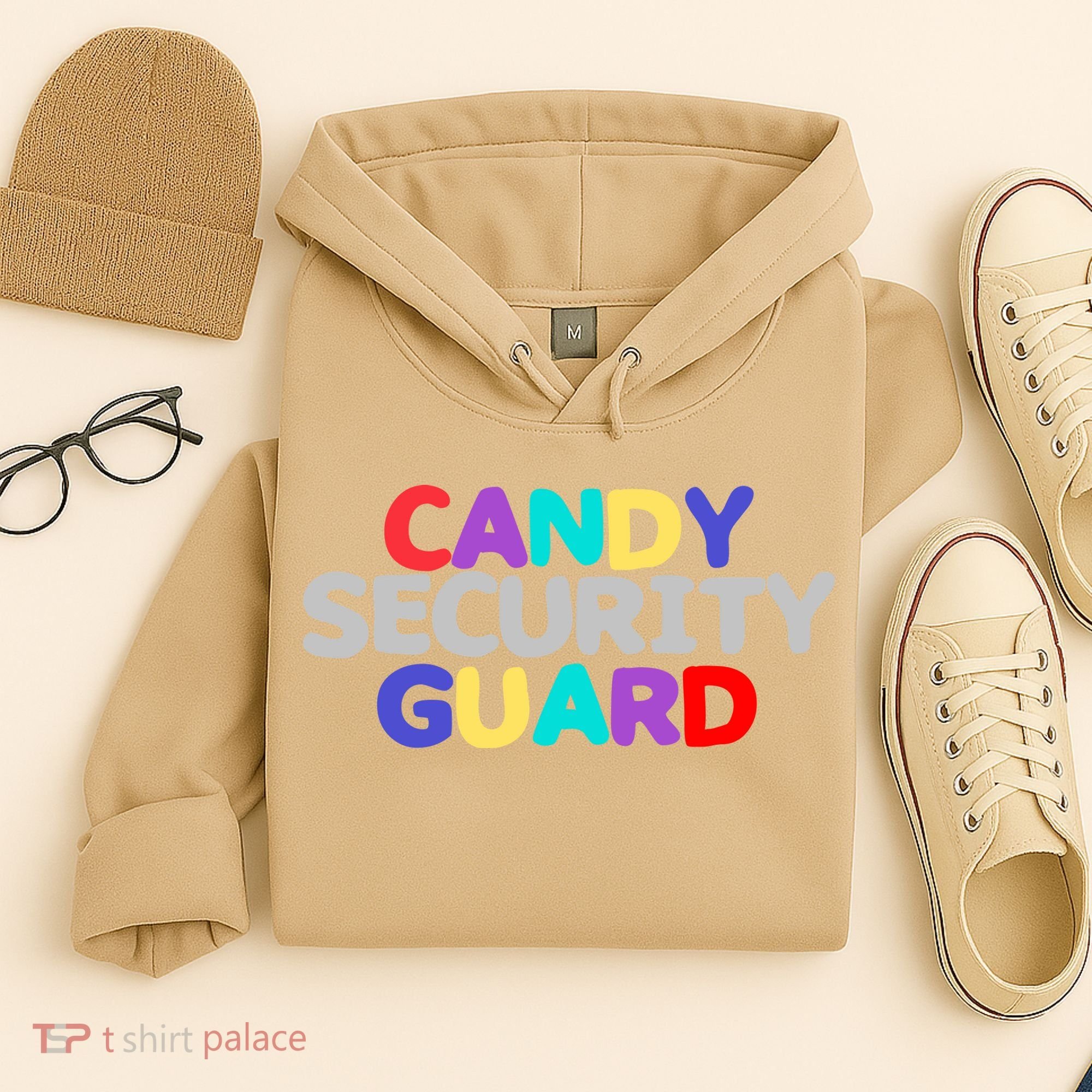 Funny Halloween, Cute Halloween, Candy Security Guard Hoodie