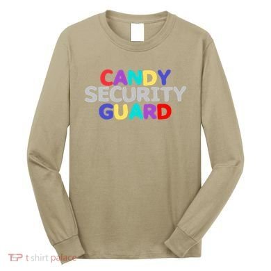 Funny Halloween, Cute Halloween, Candy Security Guard Long Sleeve Shirt