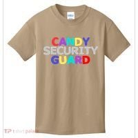 Funny Halloween, Cute Halloween, Candy Security Guard Kids T-Shirt thumb 0