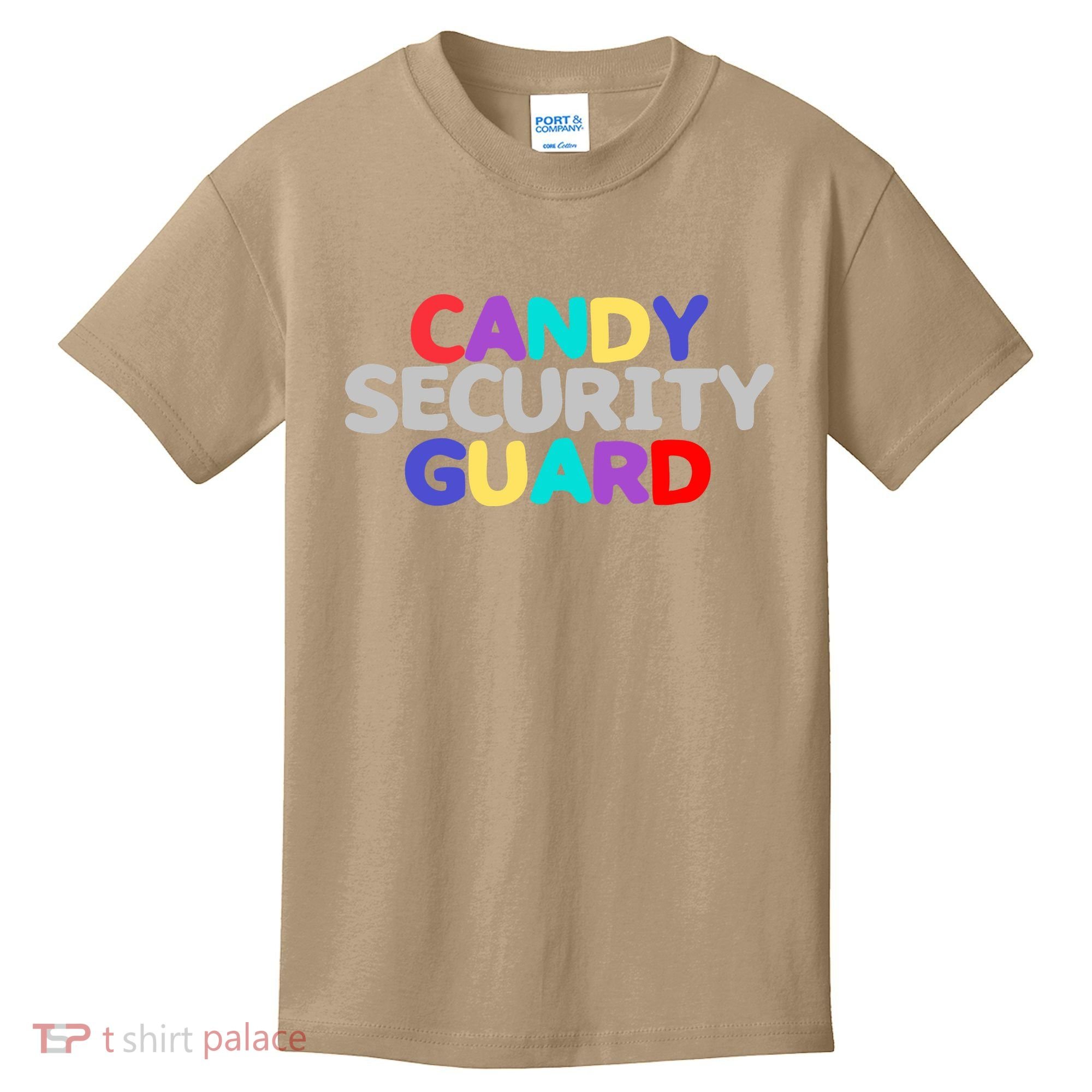 Funny Halloween, Cute Halloween, Candy Security Guard Kids T-Shirt