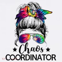 Funny Humor Chaos Coordinator Messy Bun Teachers Boss Women T-Shirt thumb 7