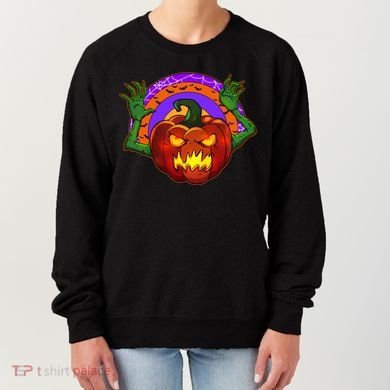 Funny Halloween Creepy Jackolantern Pumpkin Women's Sweatshirt