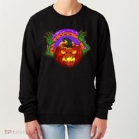 Funny Halloween Creepy Jackolantern Pumpkin Women's Sweatshirt thumb 0