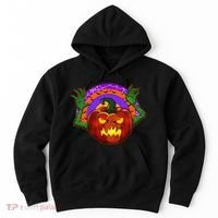 Funny Halloween Creepy Jackolantern Pumpkin Hoodie thumb 0
