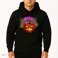Funny Halloween Creepy Jackolantern Pumpkin Hoodie thumb 2