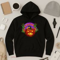 Funny Halloween Creepy Jackolantern Pumpkin Hoodie thumb 3