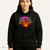 Funny Halloween Creepy Jackolantern Pumpkin Hoodie thumb 5