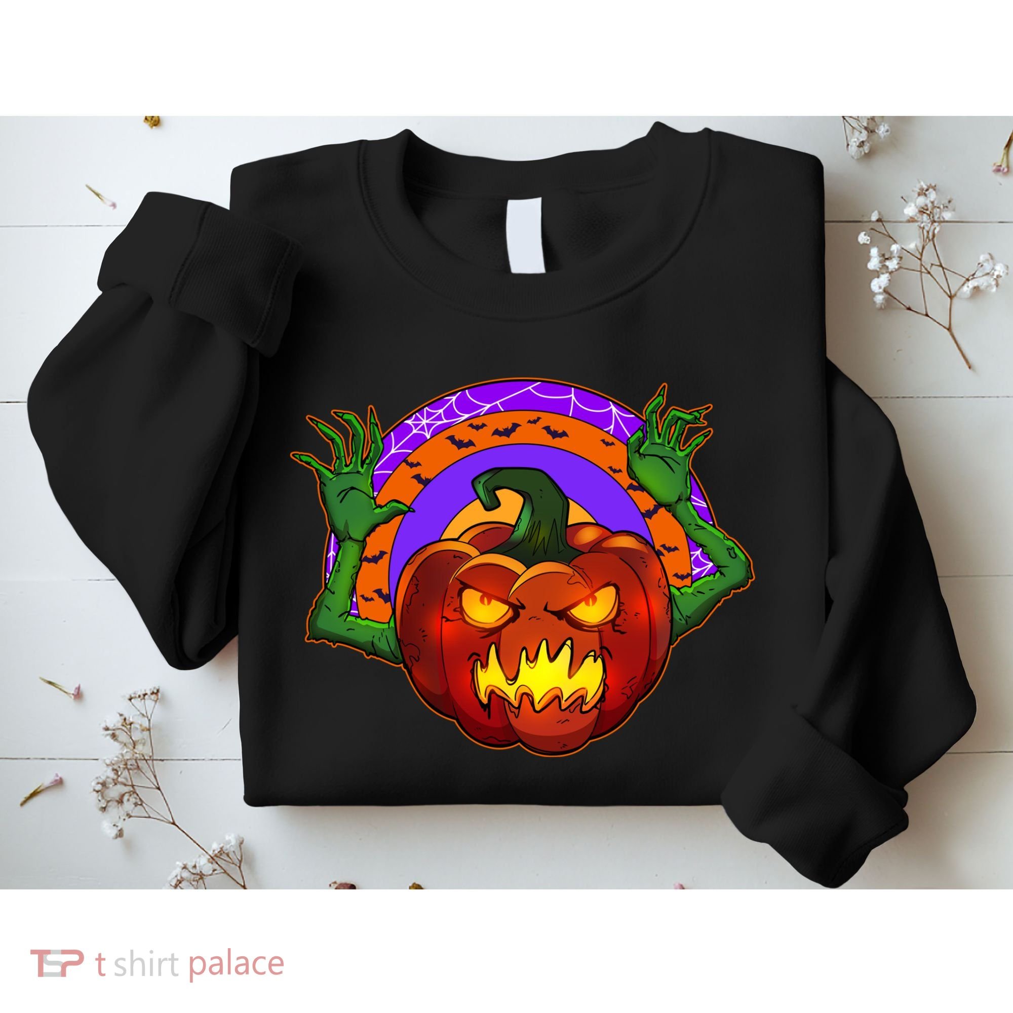 Funny Halloween Creepy Jackolantern Pumpkin Sweatshirt