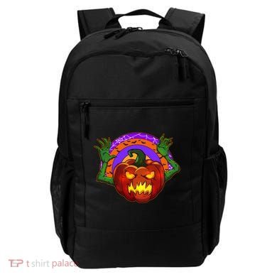Funny Halloween Creepy Jackolantern Pumpkin Backpack