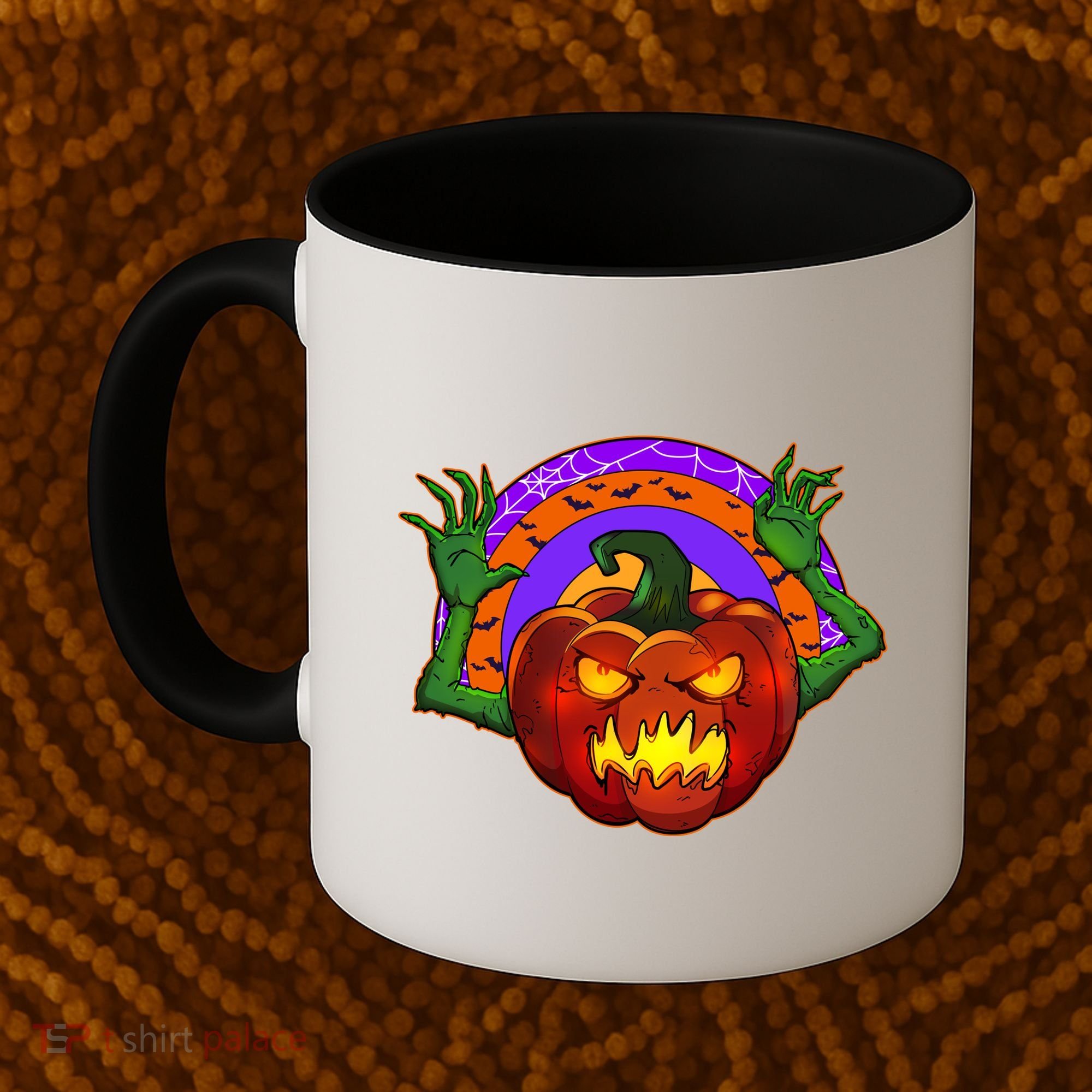 Funny Halloween Creepy Jackolantern Pumpkin Coffee Mug