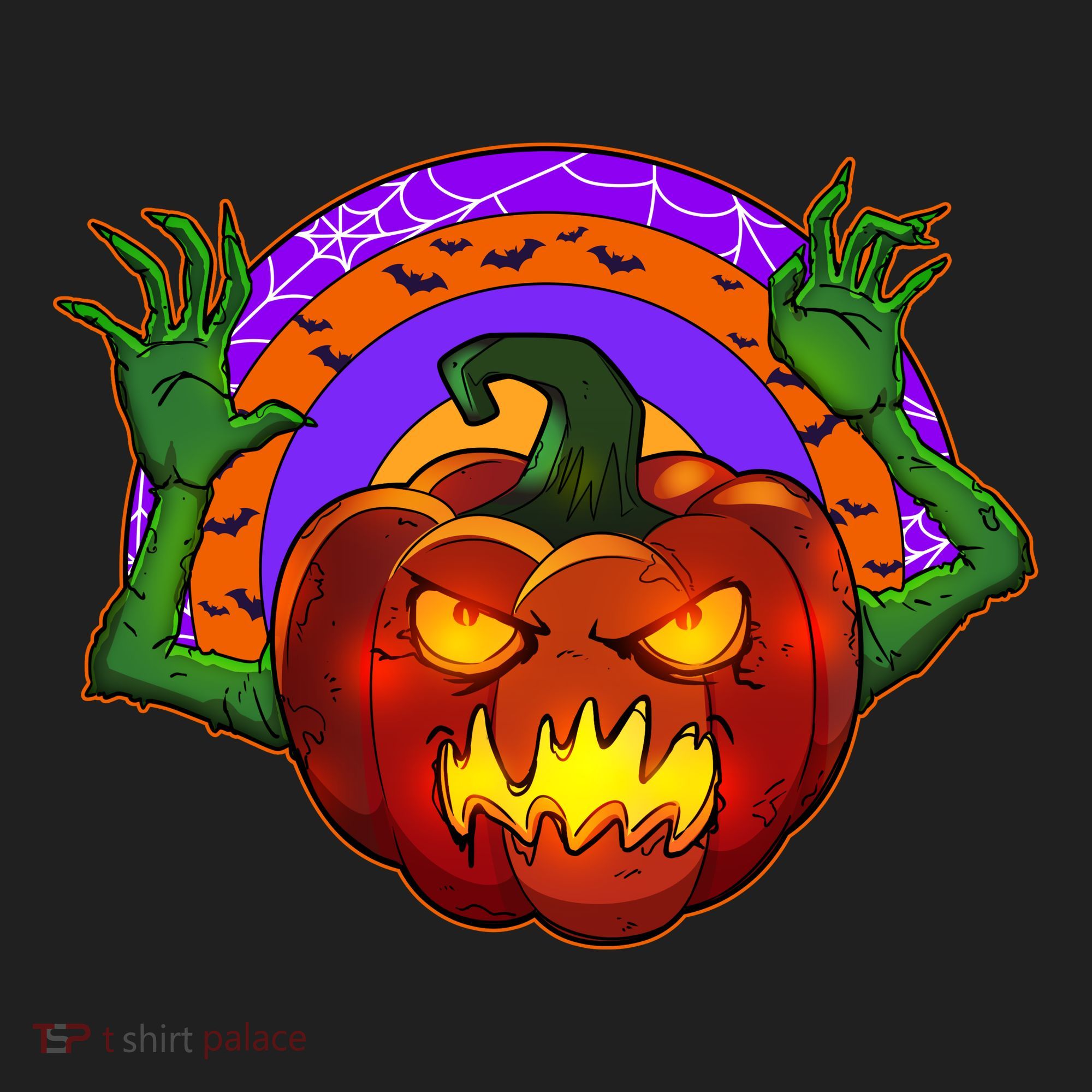 Funny Halloween Creepy Jackolantern Pumpkin Hat