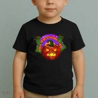 Funny Halloween Creepy Jackolantern Pumpkin Toddler T-Shirt thumb 2