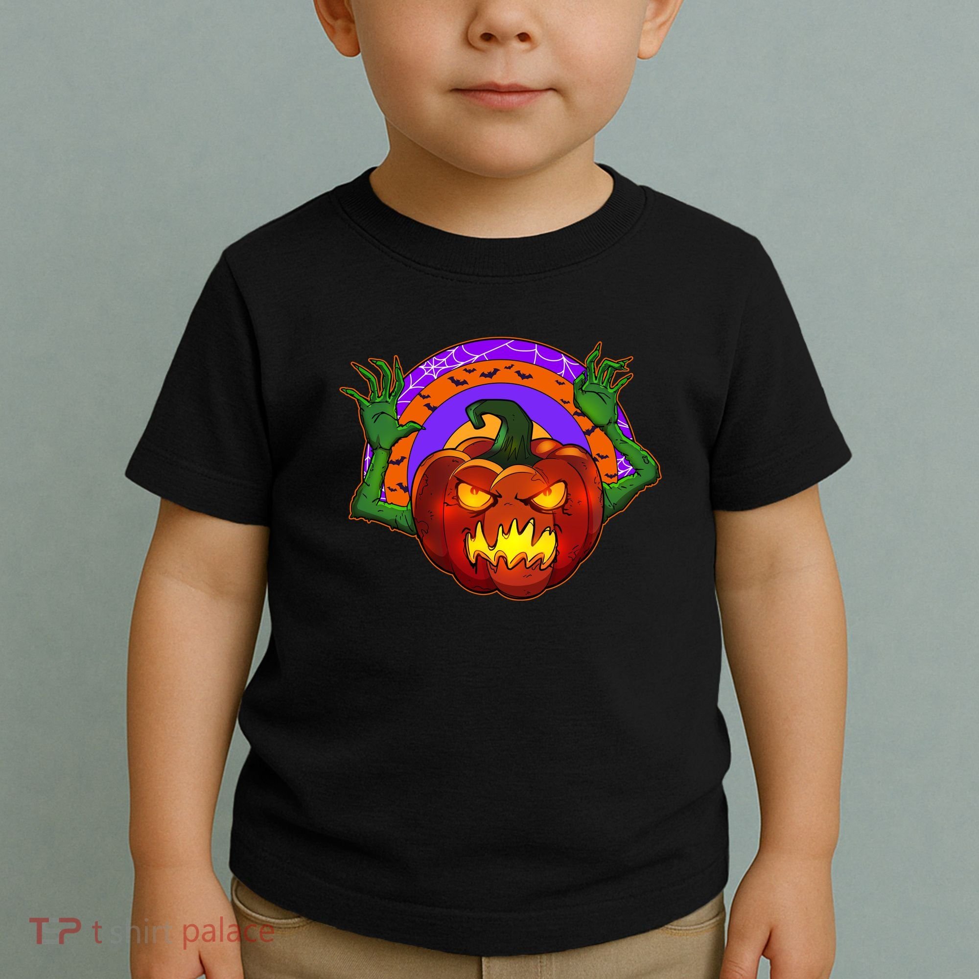 Funny Halloween Creepy Jackolantern Pumpkin Toddler T-Shirt