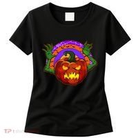 Funny Halloween Creepy Jackolantern Pumpkin Women's T-Shirt thumb 0