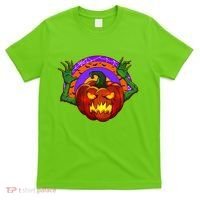 Funny Halloween Creepy Jackolantern Pumpkin T-Shirt thumb 0