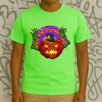 Funny Halloween Creepy Jackolantern Pumpkin T-Shirt thumb 3
