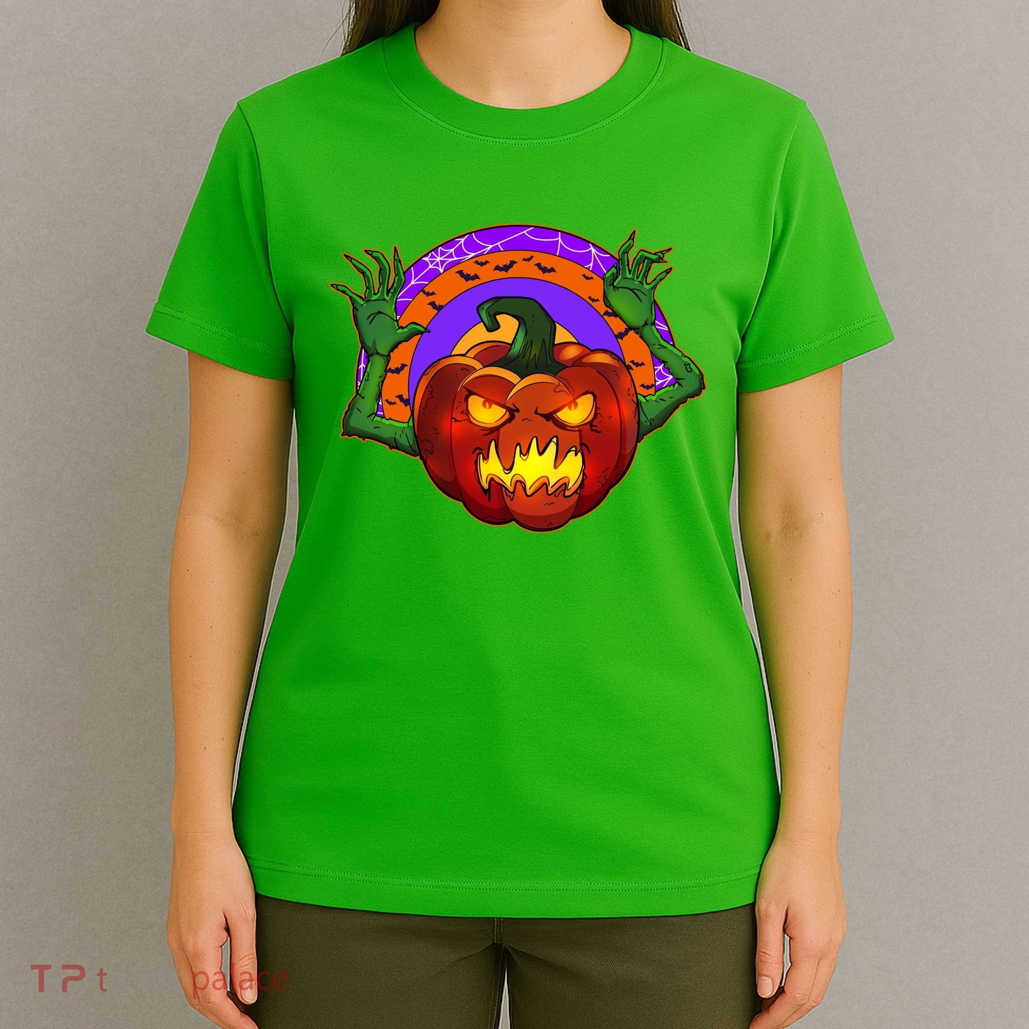 Funny Halloween Creepy Jackolantern Pumpkin T-Shirt