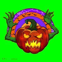 Funny Halloween Creepy Jackolantern Pumpkin T-Shirt thumb 7