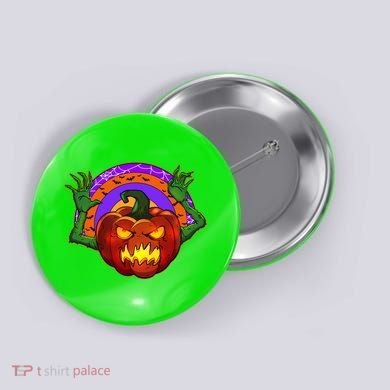 Funny Halloween Creepy Jackolantern Pumpkin Button