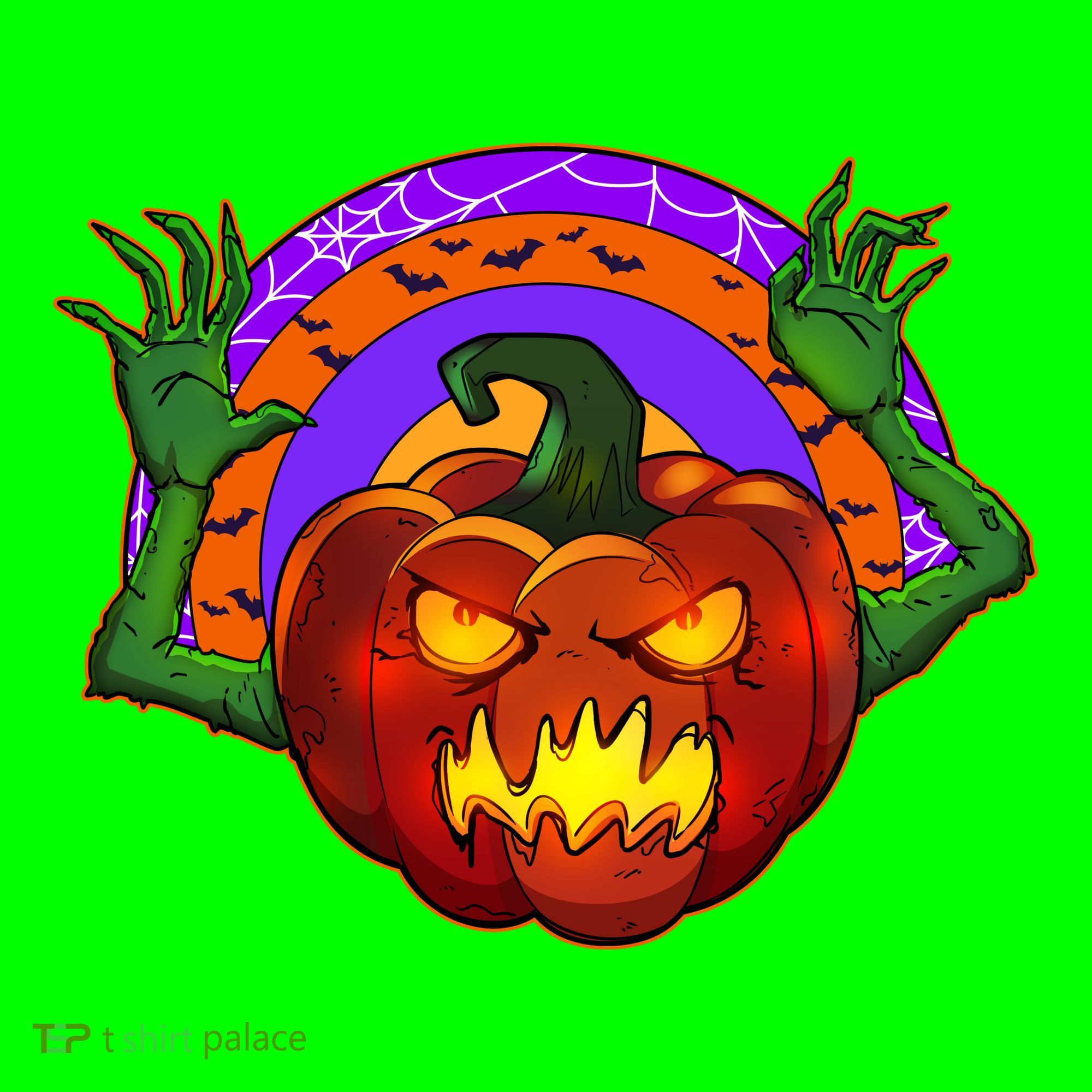 Funny Halloween Creepy Jackolantern Pumpkin Mousepad