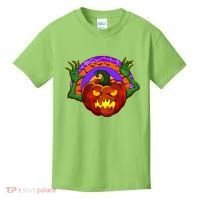 Funny Halloween Creepy Jackolantern Pumpkin Kids T-Shirt thumb 0
