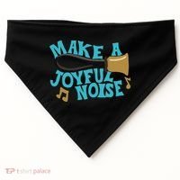 For Handbell Choir Ringers Make A Joyful Noise Graphic USA-Made Doggie Bandana thumb 0