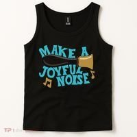 For Handbell Choir Ringers Make A Joyful Noise Graphic Tank Top thumb 2