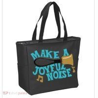 For Handbell Choir Ringers Make A Joyful Noise Graphic Tote Bag thumb 2